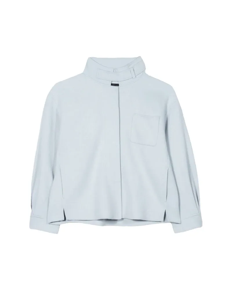 Luisa Cerano Damen Doubleface-Jacke mit Wolle und Kaschmir Bleu