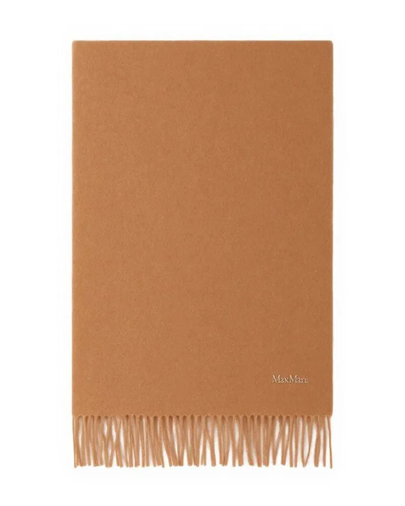 Max Mara Damen Schal aus Kamelhaar TARTAN Camel