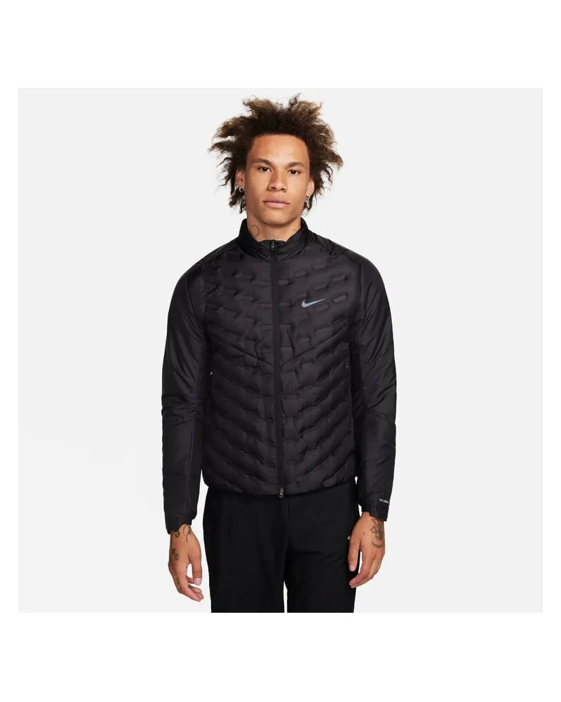 Nike Herren Laufjacke mit Daunenwattierung THERMA-FIT ADV AEROLLOFT JACKET Schwarz