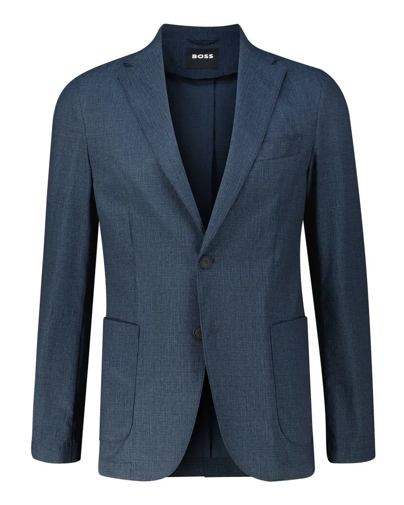 HUGO BOSS Herren Sakko wasserabweisend P-HANRY Slim Fit Marine