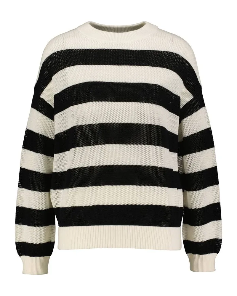 Akris Damen Strickpullover aus Schurwolle Schwarz