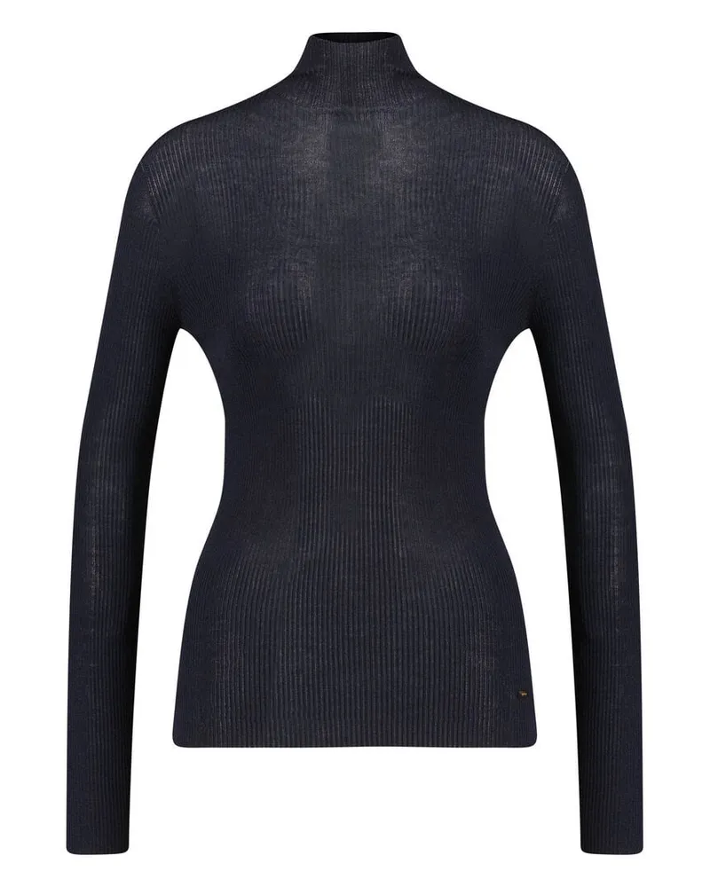 Akris Damen Feinstrickpullover aus Kaschmir und Seide Marine