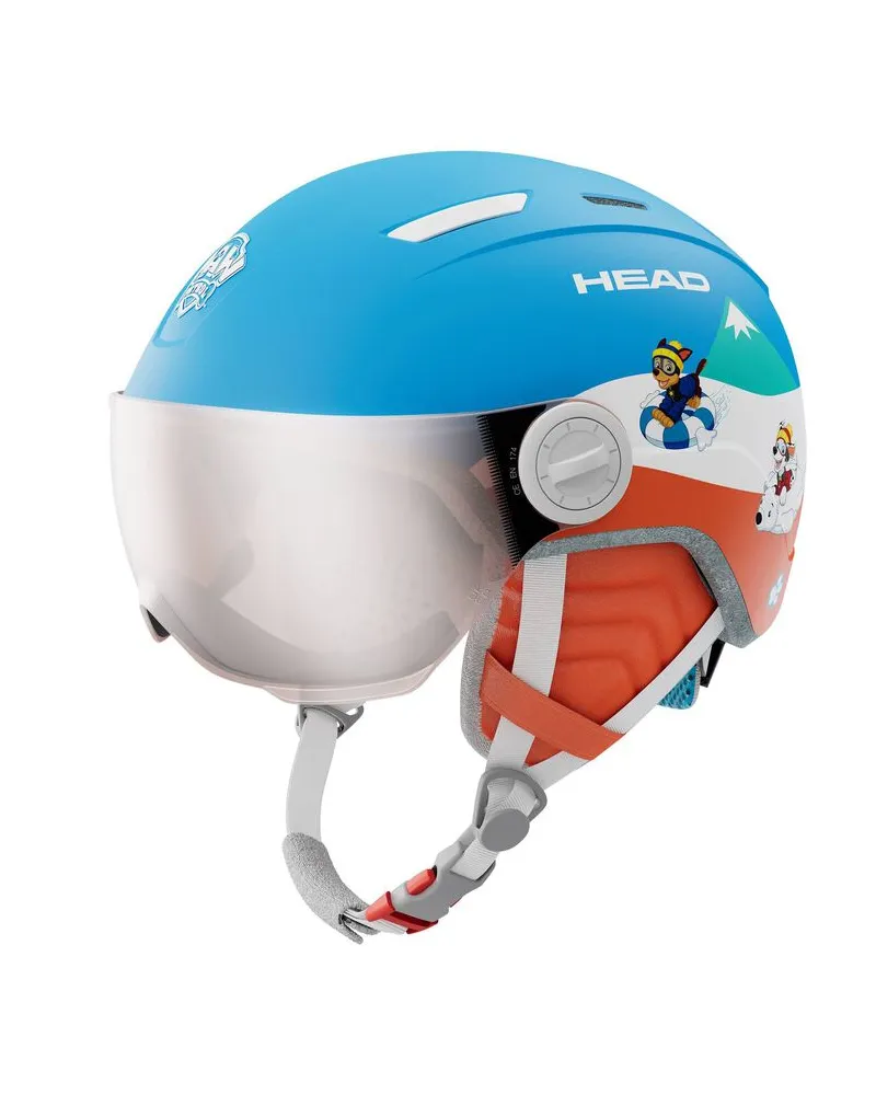 Head Kinder Skihelm mit Visier MAJA VISOR PAW Rot