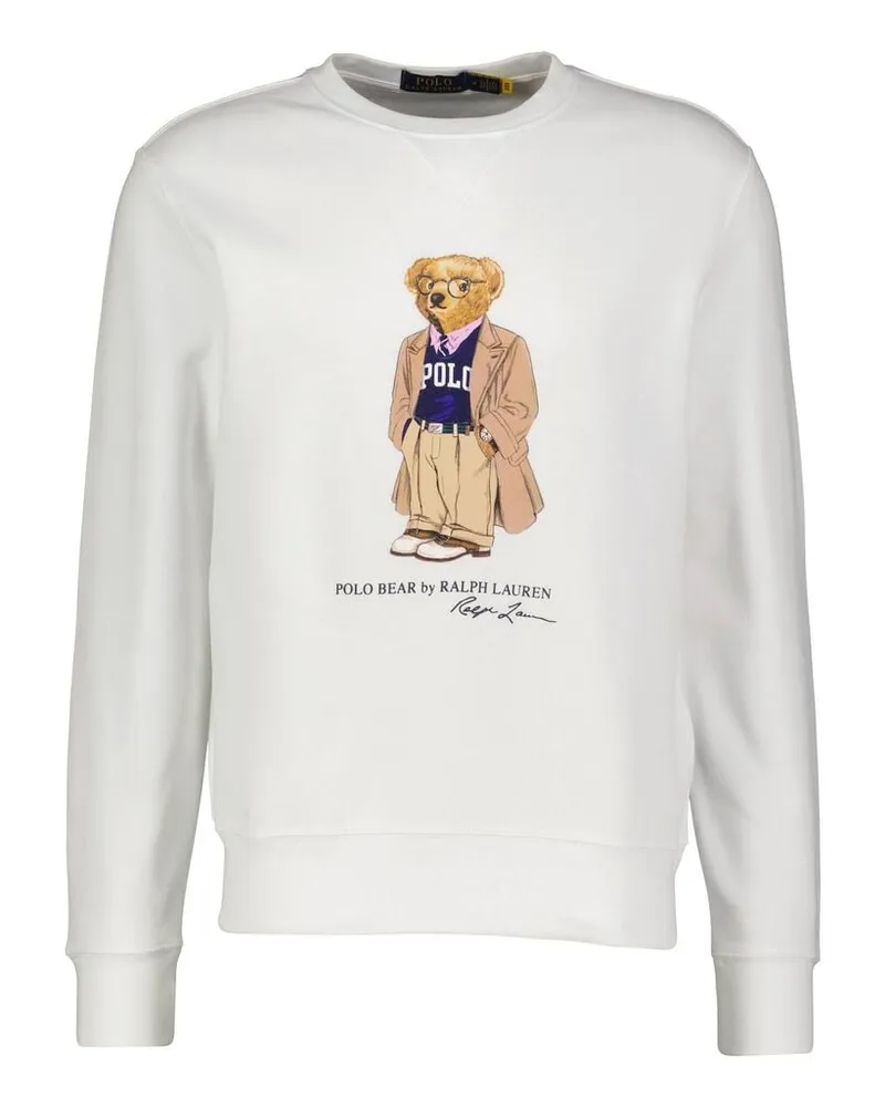 Ralph Lauren Herren Fleece-Sweatshirt Weiss