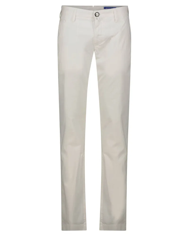 Jacob Cohën Herren Chinohose BOBBY Slim Fit Weiss