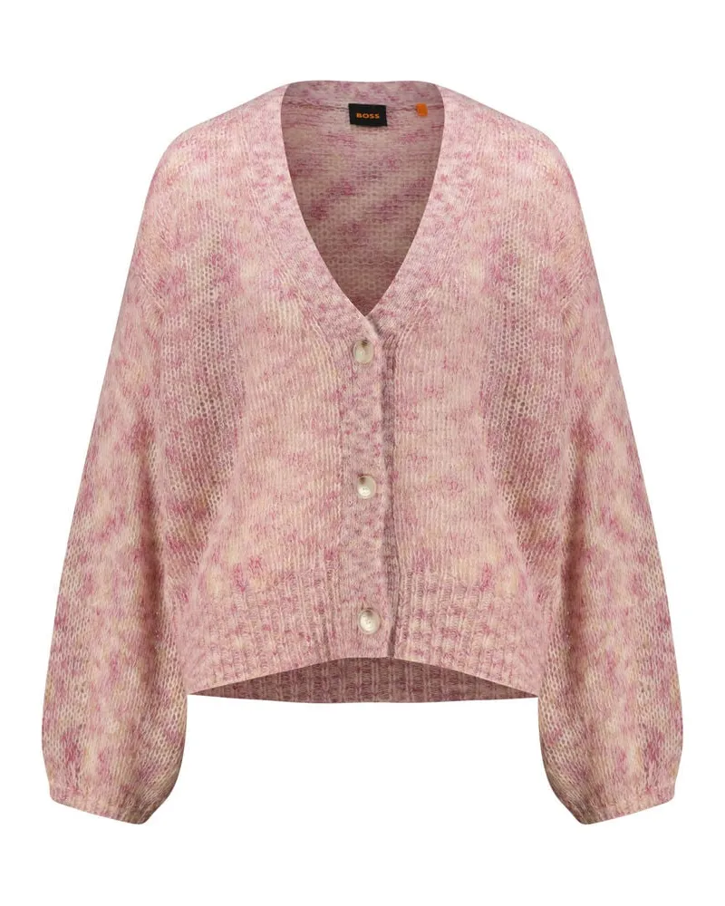 HUGO BOSS Damen Strickjacke mit Alpaka C_FLARONA Pink