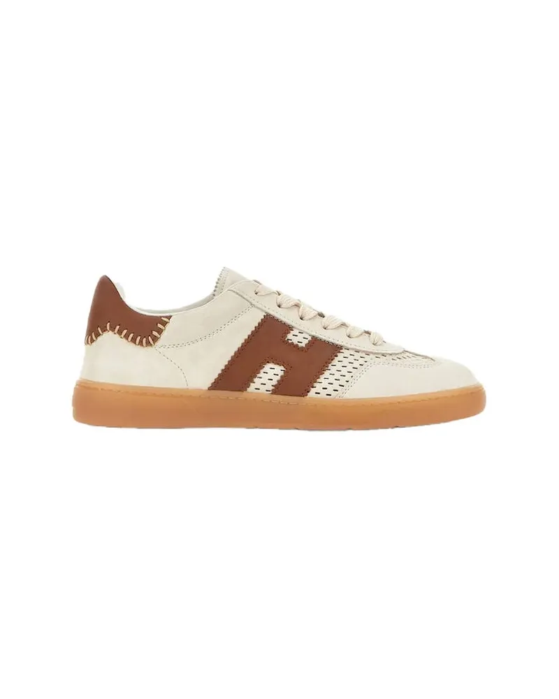 Hogan Damen Sneaker aus Leder Offwhite