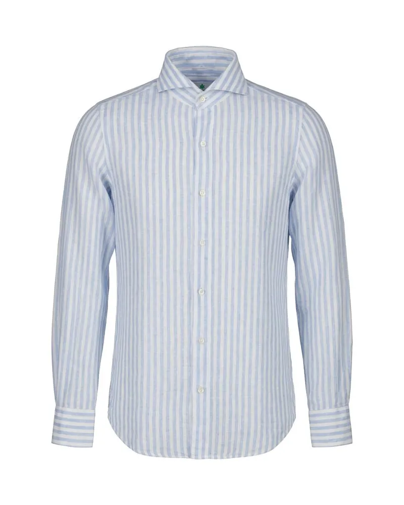 Finamore 1925 Herren Hemd TOKYO-SERGIO-Z Bleu