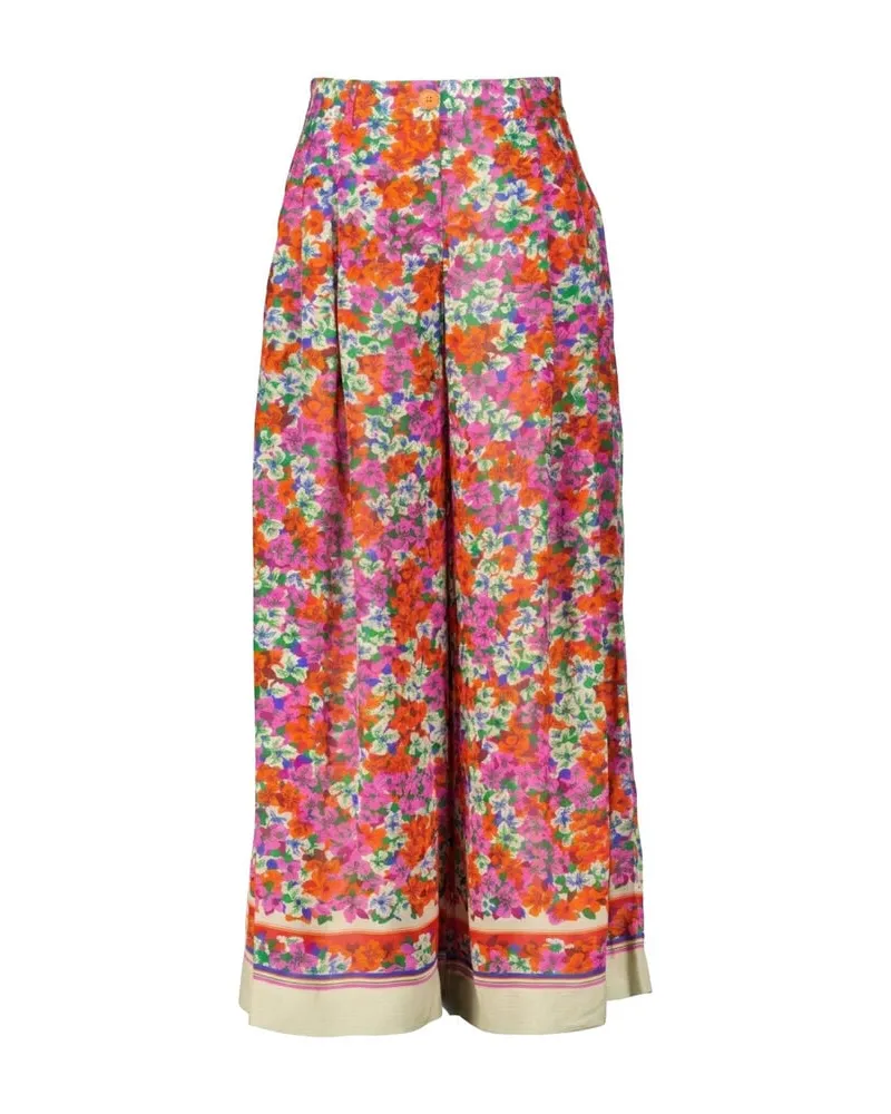 Essentiel Damen Hose aus Seidenmischung Rot