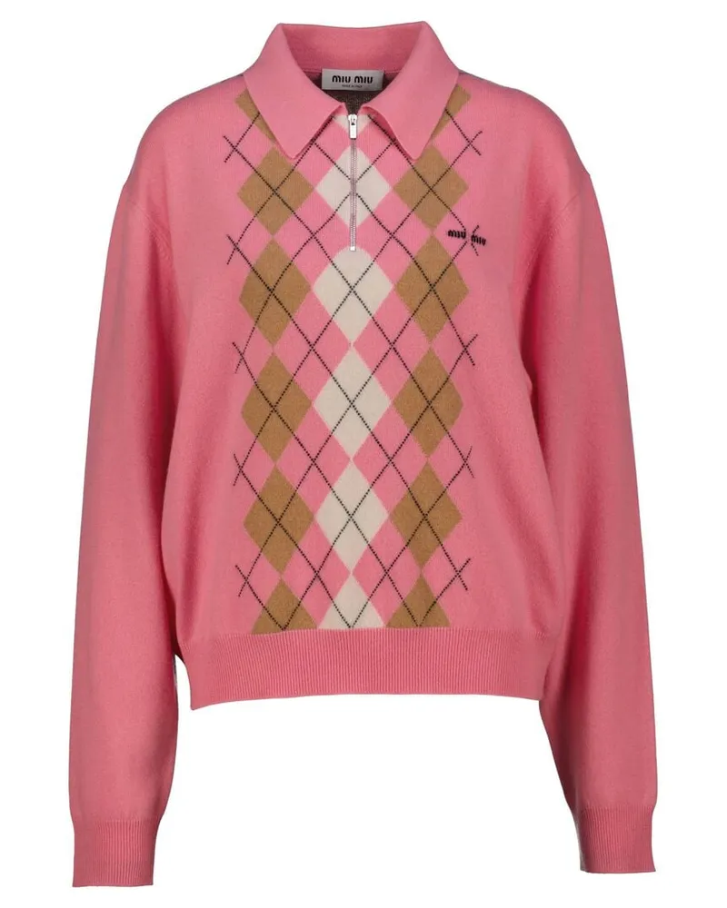 Miu Miu Damen Pullover aus Kaschmir Rose