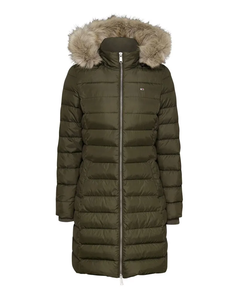 Tommy Hilfiger Damen Daunenmantel mit Kapuze Grün