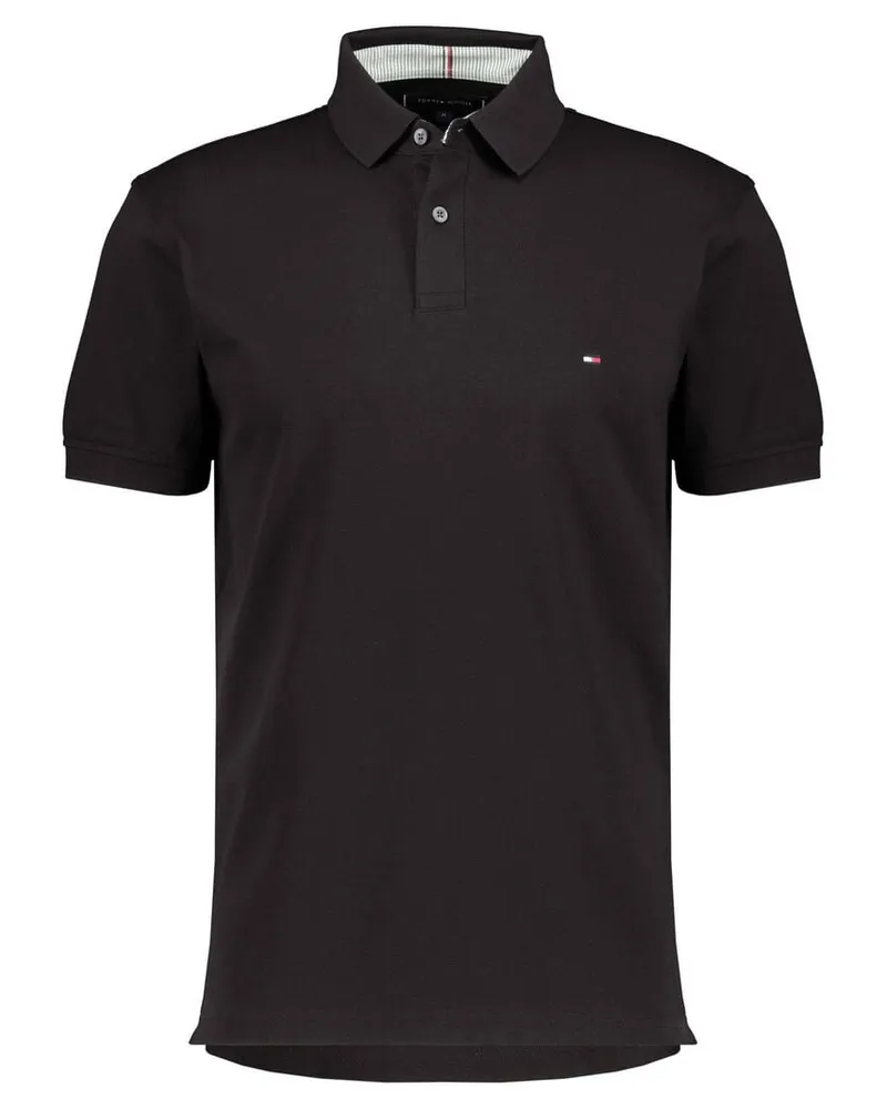 Tommy Hilfiger Herren Poloshirt 1985 Regular Fit Schwarz