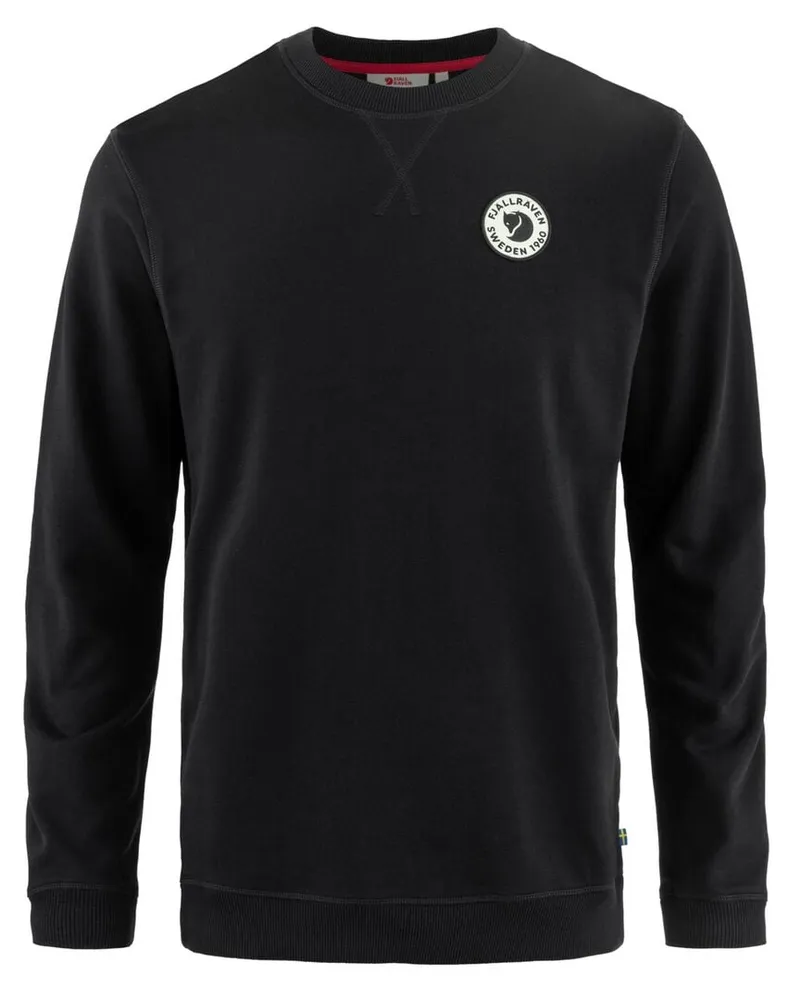Fjäll Räven Herren Sweatshirt 1960 LOGO BADGE SWEATER M Schwarz
