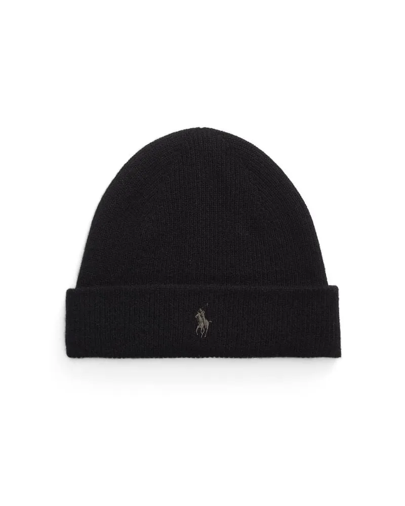 Ralph Lauren Kaschmir-Strickmütze Schwarz