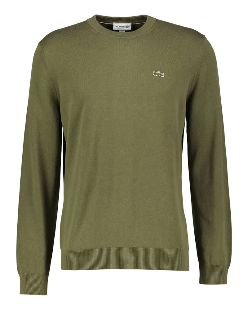 Lacoste Herren Strickpullover mit Bio-Baumwolle Regular Fit Oliv