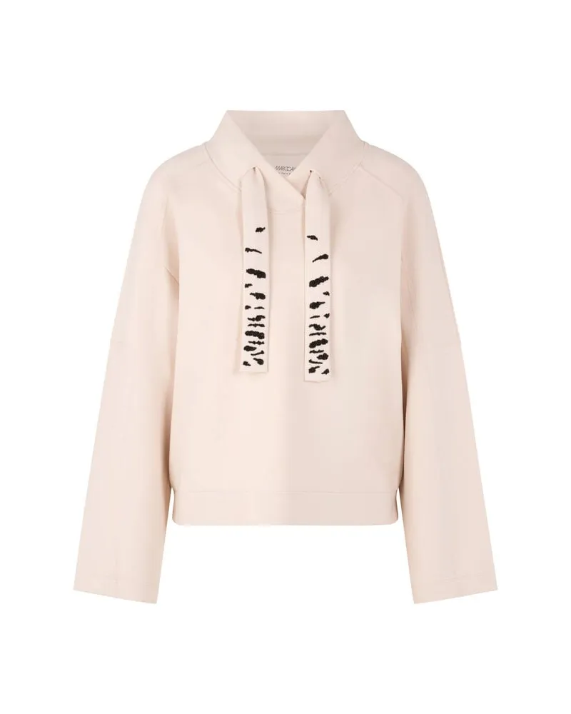 Marc Cain Damen Sweatshirt mit weiten Ärmeln Sand