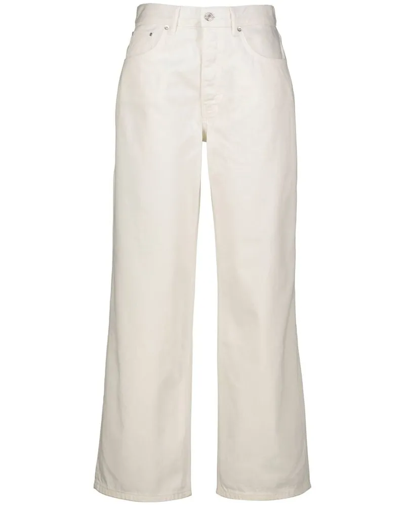 Anine Bing Damen Jeans MANON Straight Fit Offwhite