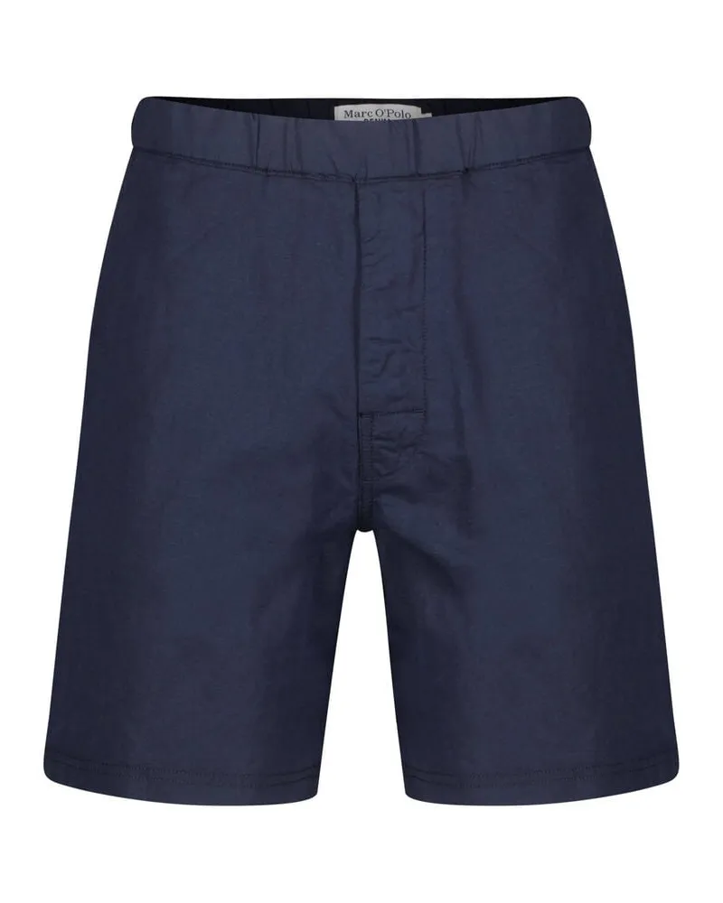 Marc O'Polo Herren Shorts aus Baumwolle und Leinen Regular Fit Marine