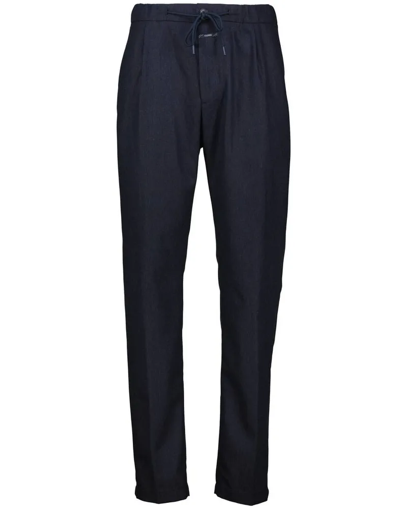Closed Herren Bundfaltenhose mit Wolle VIGO TAPERED Regular Fit Marine