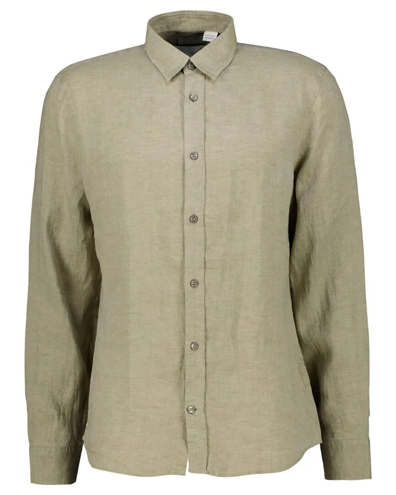 Tiger of Sweden Herren Leinenhemd Slim Fit Langarm Limone