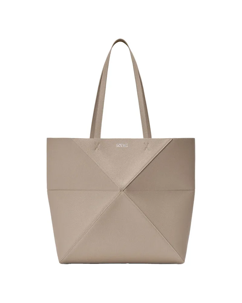 Loewe Damen Tote-Bag PUZZLE FOLD TOTE HORIZONTAL M Sand