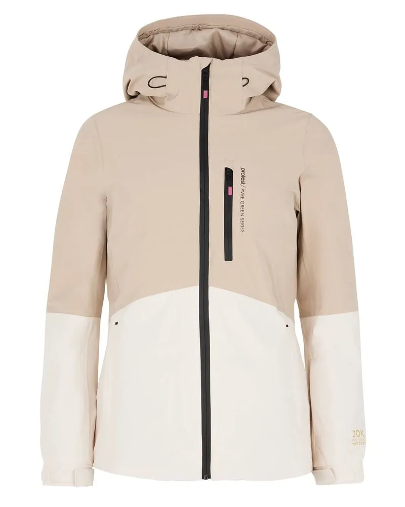 Protest Damen Skijacke PRTDISK Slim Fit Beige