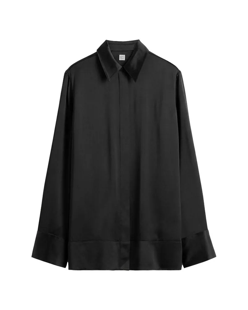Totême Damen Bluse aus Viskose Schwarz