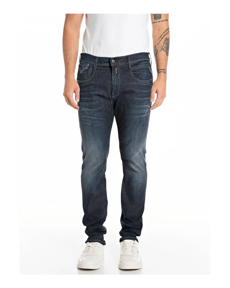 Replay Herren Jeans ANBASS Slim Fit Darkblue