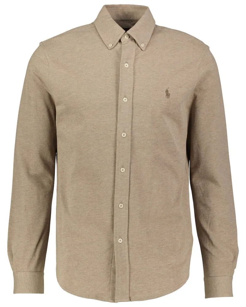 Ralph Lauren Herren Jerseyhemd aus Baumwollpiqué Anthrazit