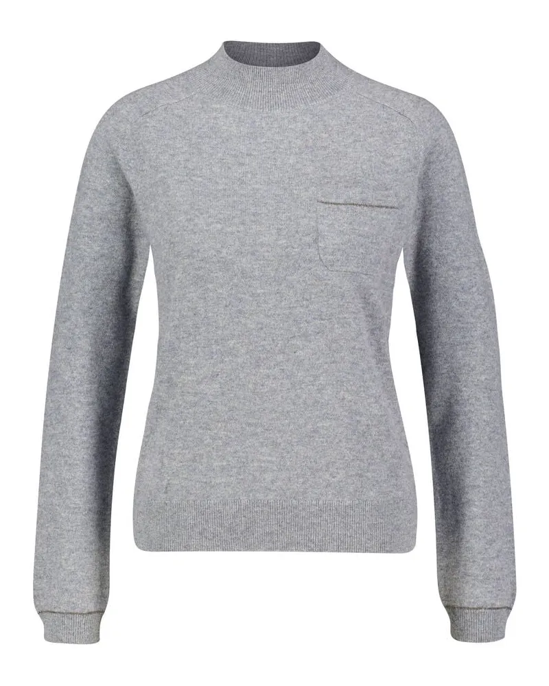 pure Damen Kaschmirpullover Grau-mel.