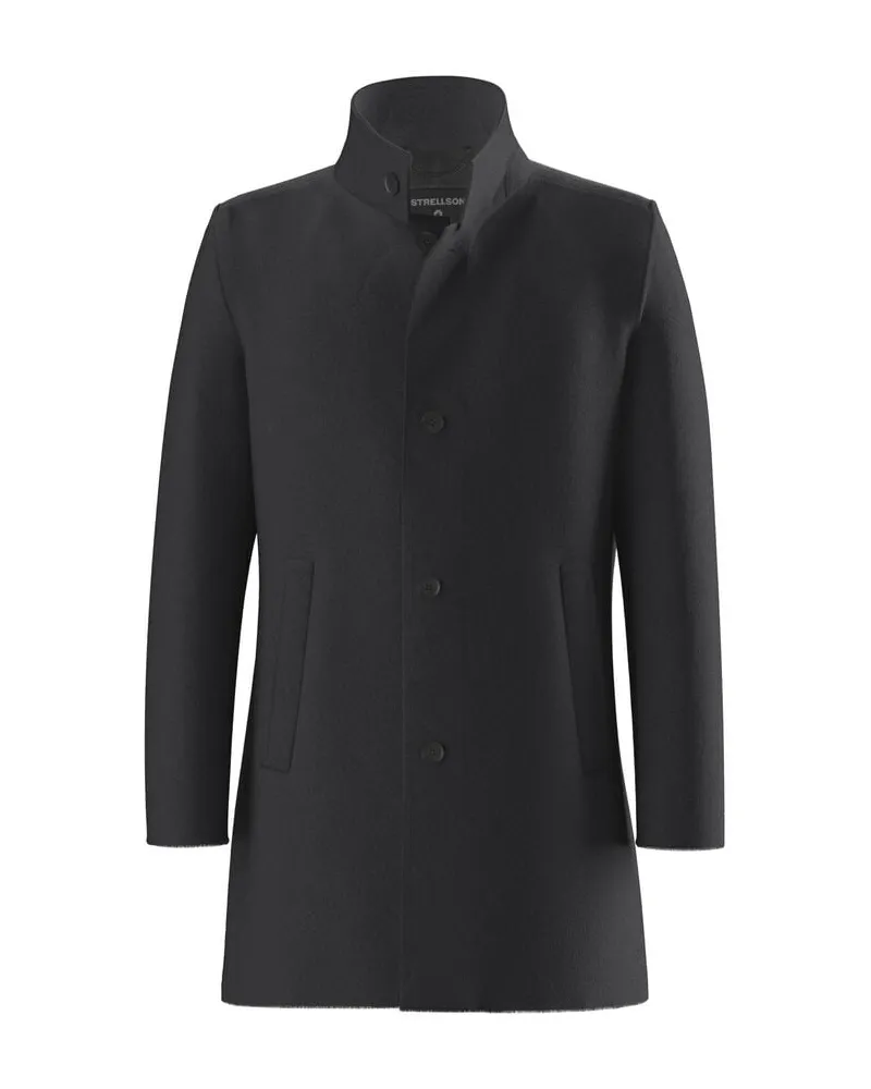 Strellson Herren Mantel FINCHLEY 2.0 Regular Fit aus Wollmischung Marine