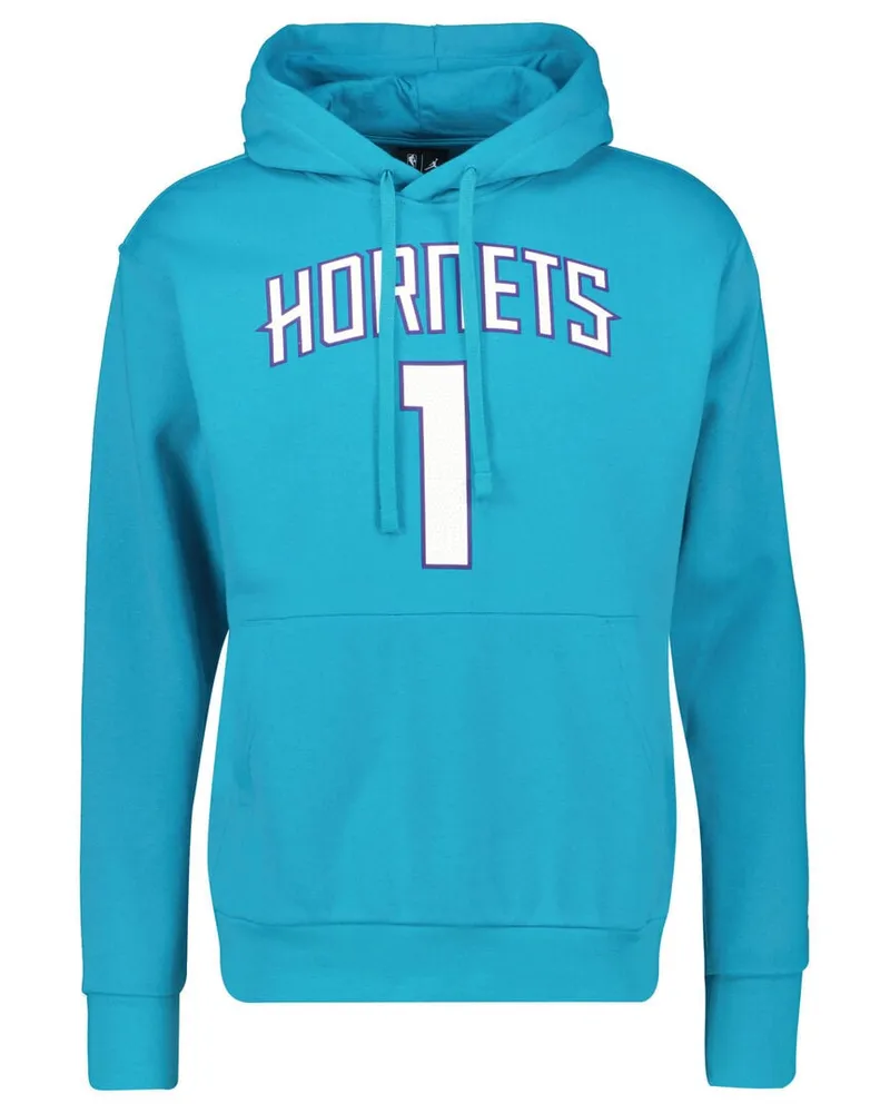 Nike Herren Hoodie NBA CHARLOTTE HORNETS LAMELO BALL Türkis