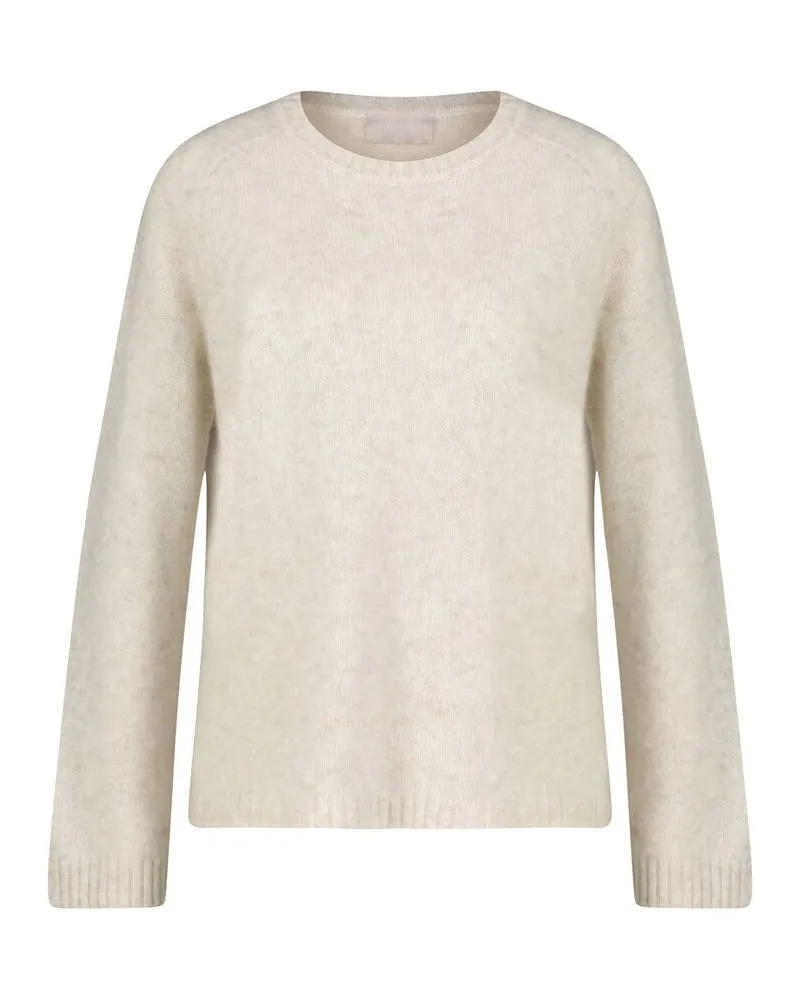hemisphere Damen Strickpullover aus Kaschmir und Baumwolle Weiss
