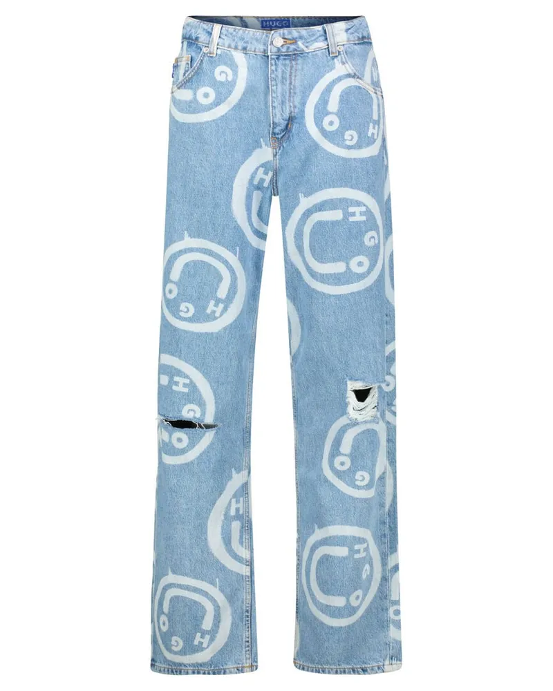 HUGO BOSS Damen Jeans GETARA Baggy Fit Stoned
