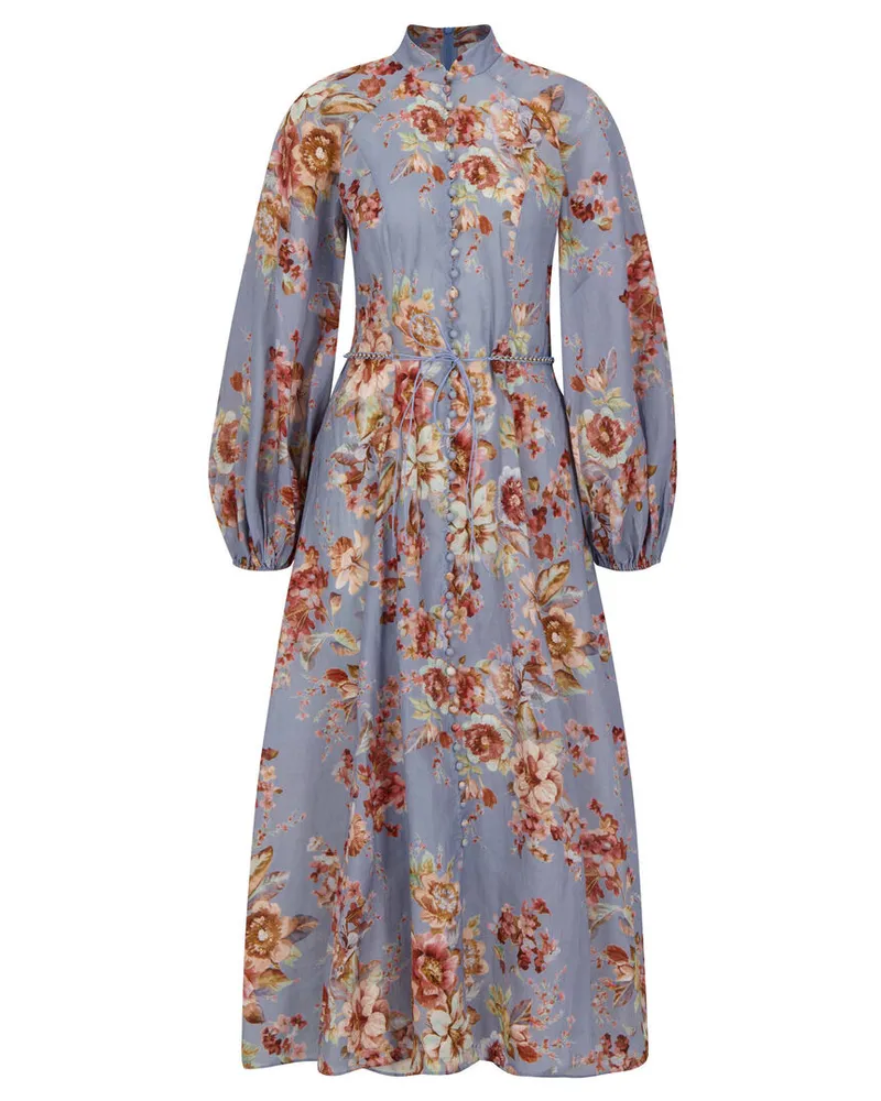 Zimmermann Damen Kleid AWAKEN BILLOW Bleu