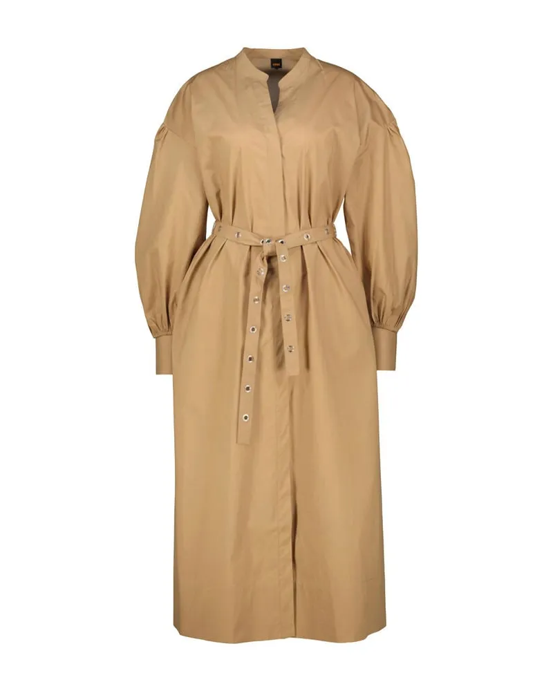 HUGO BOSS Damen Midikleid C_DELLYS Beige