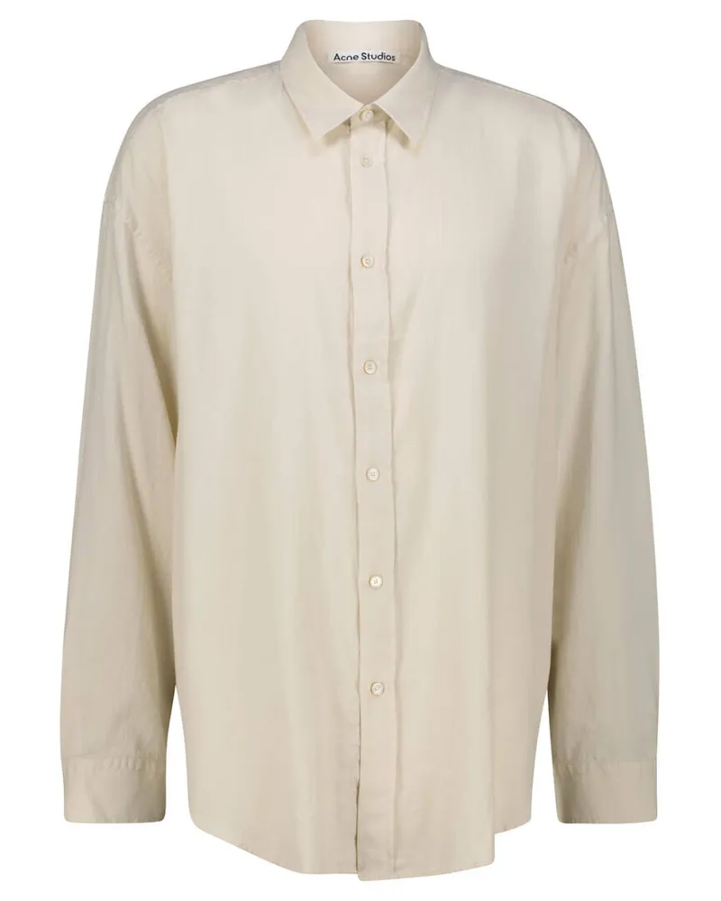 Acne Studios Herren Hemd aus Baumwolle Offwhite