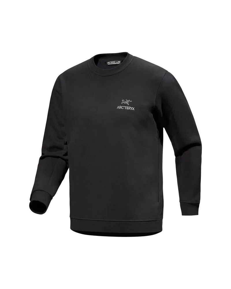 Arc'teryx Herren Sweatshirt EMBLEM FLEECE CREW M Regular Fit aus recyceltem Polyester Schwarz