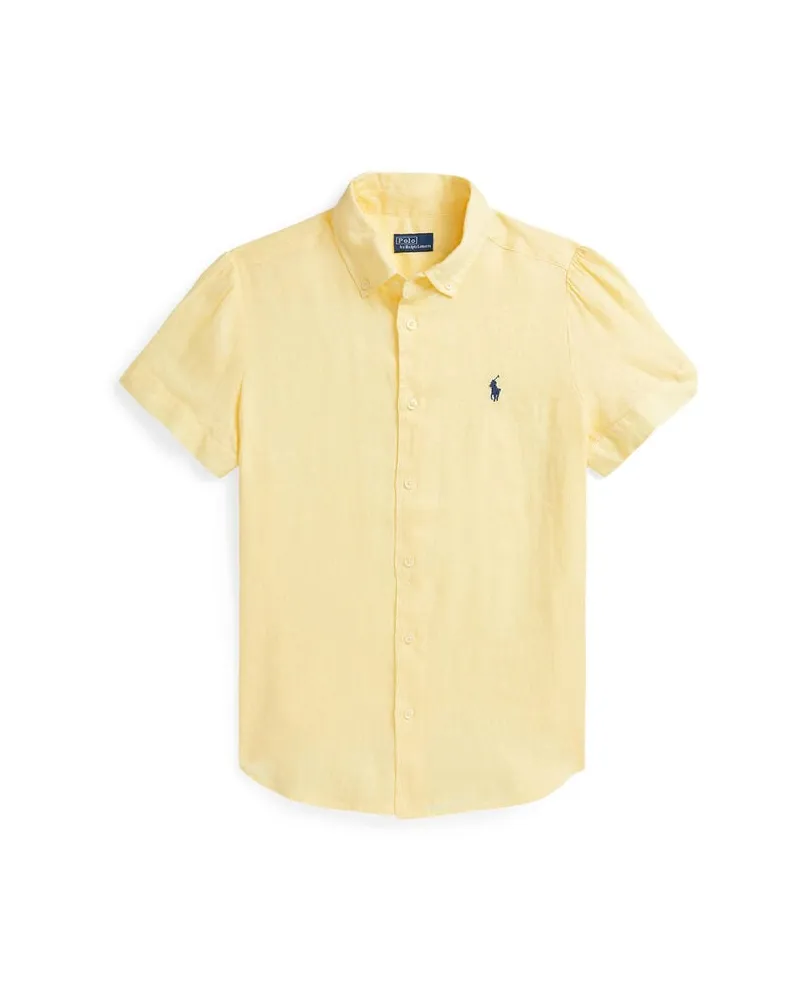 Ralph Lauren Damen Bluse aus Leinen Gelb