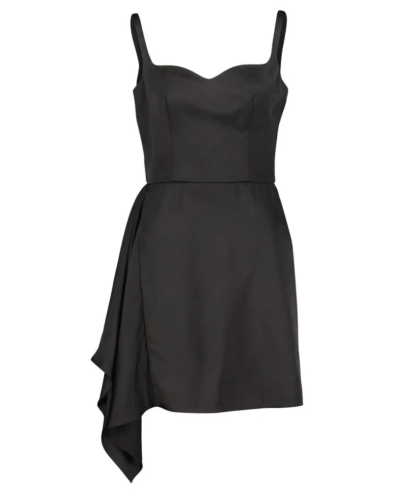Alexander McQueen Damen Cocktailkleid mit Seide Schwarz