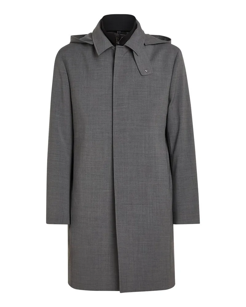 Calvin Klein Herren Mantel WOOL BLEND CAR Grau