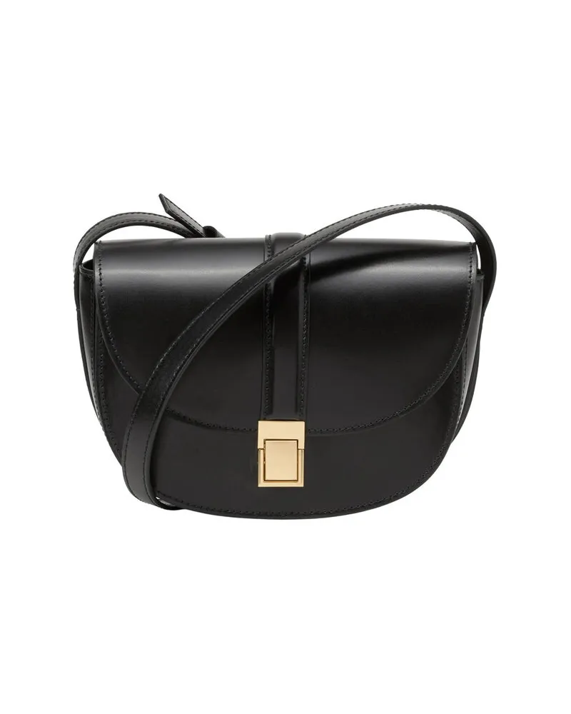 Marc O'Polo Damen Umhängetasche aus Leder CROSSBODY BAG S Schwarz