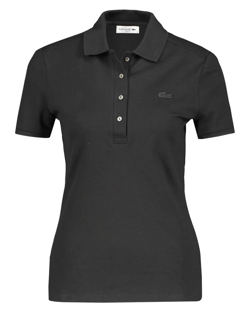 Lacoste Damen Poloshirt Slim Fit Kurzarm Schwarz