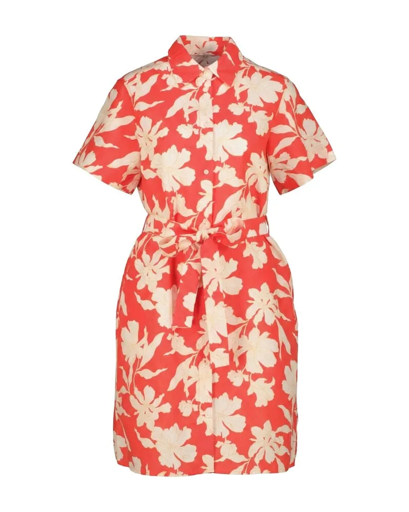 Gant Damen Hemdblusenkleid FLORAL PRINT Rot