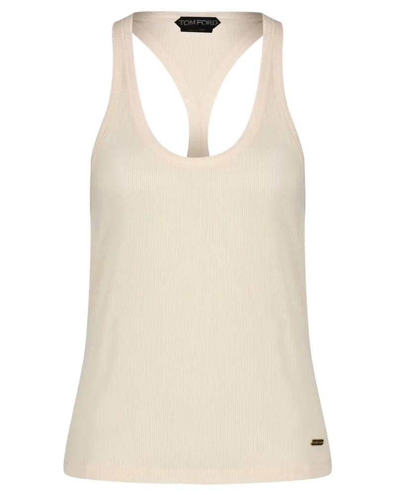 Tom Ford Damen Racerback-Tanktop Offwhite