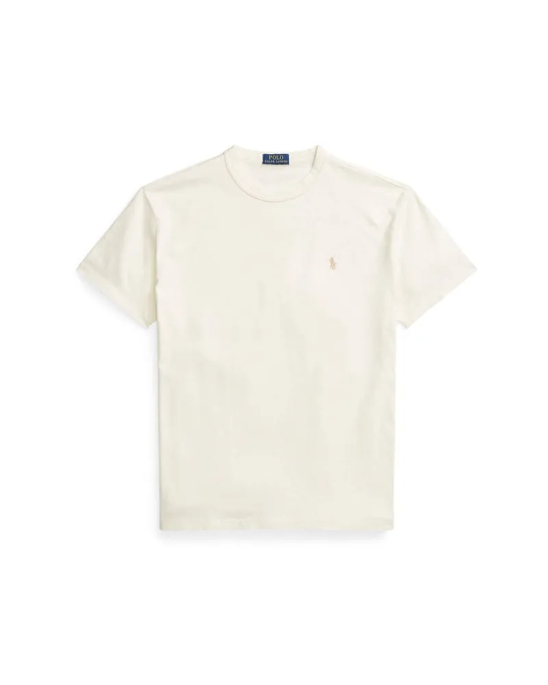 Ralph Lauren Herren T-Shirt aus Baumwolljersey Classic Fit Creme