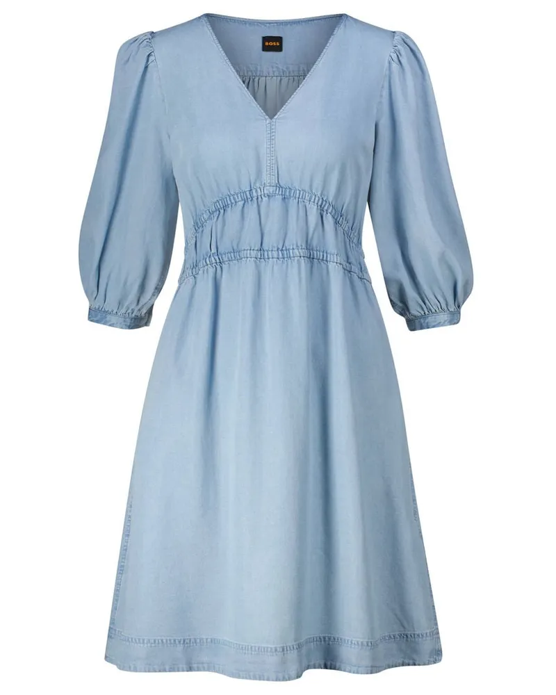 HUGO BOSS Damen Kleid C_DEZZAN Regular Fit Bleu
