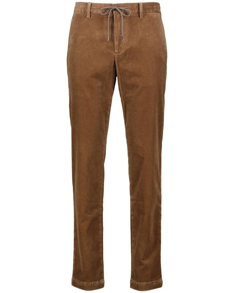 Alberto Herren Cordhose JUMP Slim Fit Braun