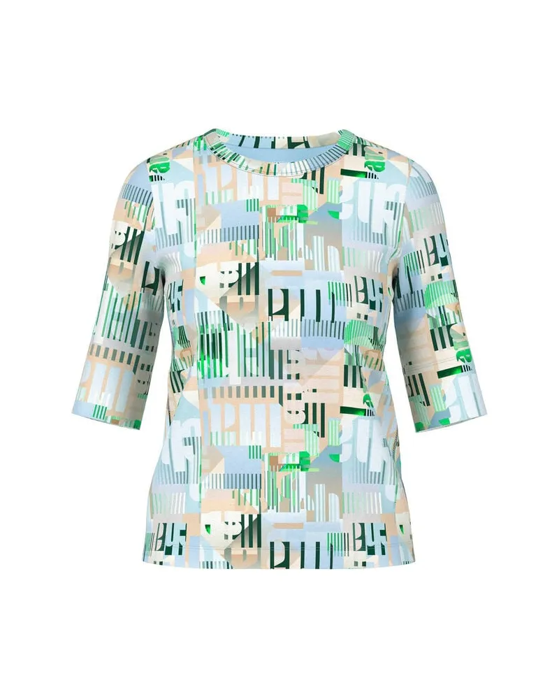 Marc Cain Damen T-Shirt aus Baumwollstretch Bleu