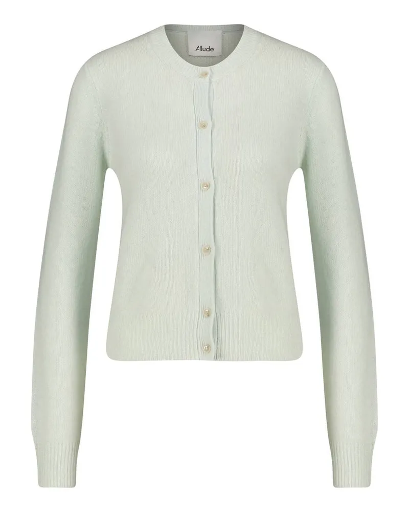 ALLUDE Damen Strickjacke aus Kaschmir Pistazie